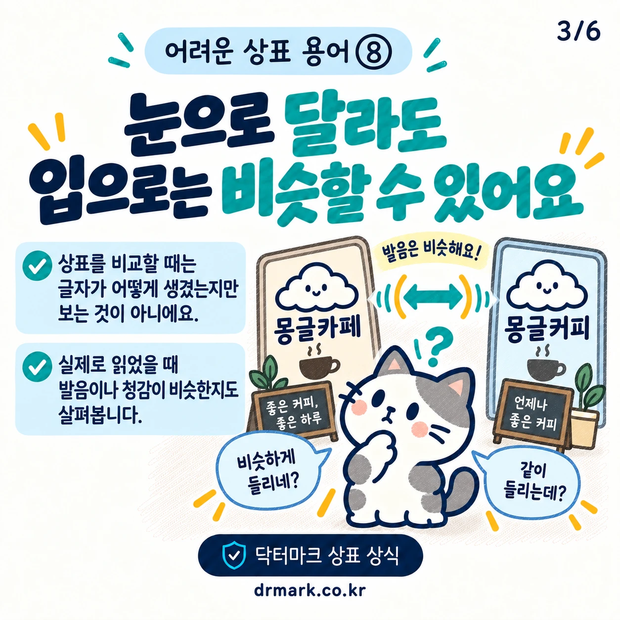 어려운 상표 용어 ⑧ 상표의 '호칭'이 뭐예요? — 카드 3/6
